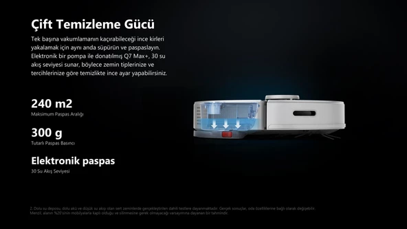 Roborock Q7 Max Akıllı Robot Süpürge -Beyaz - Resim 4