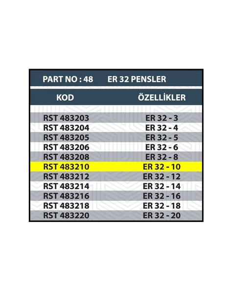 ER32 10MM CNC PENSİ - Resim 2