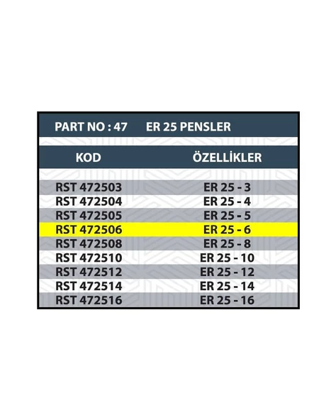 ER25 6MM CNC PENSİ - 2
