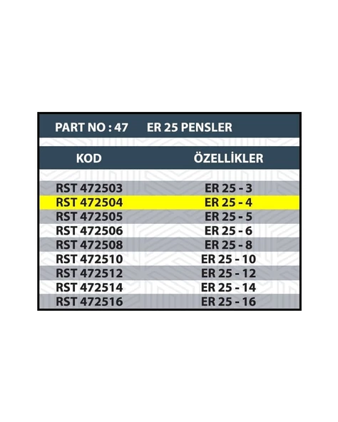 ER25 4MM CNC PENSİ - 2