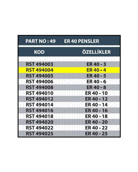 ER40 4MM CNC PENSİ - 2
