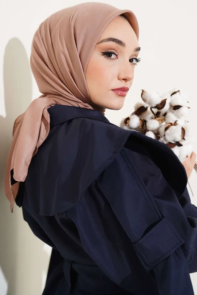 Düz Soft Eşarp Latte -50