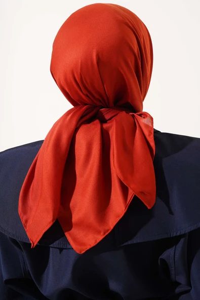 Düz Soft Eşarp Kiremit -98 - Resim 3