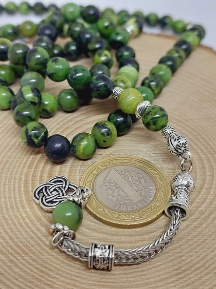 Yeşim Taşı Royal Quality 99luk Tesbih 8mm (8172) - Resim 3