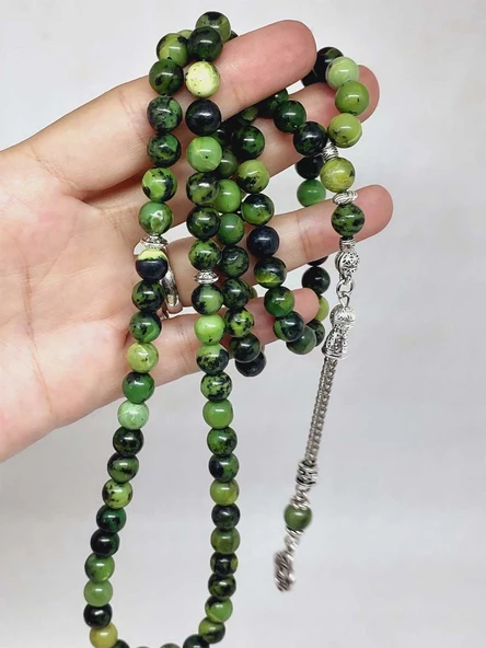 Yeşim Taşı Royal Quality 99luk Tesbih 8mm (8172) - Resim 5