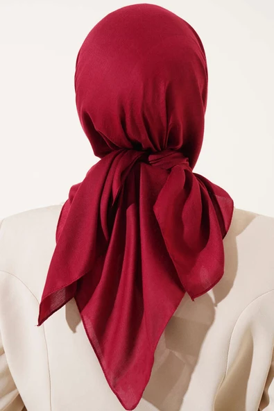 Düz Soft Eşarp Nar Çiçeği -83 - Resim 3