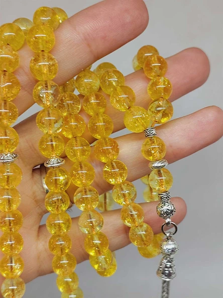 Sitrin Taşı Koyu Renk 99luk Tesbih 8mm (4713) - Resim 2