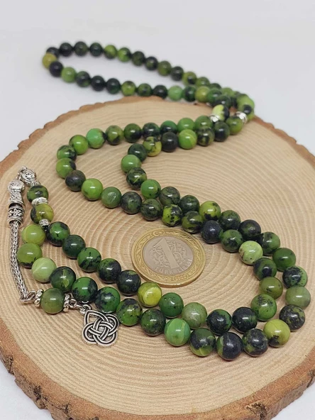 Yeşim Taşı Royal Quality 99luk Tesbih 8mm (8172) - Resim 6