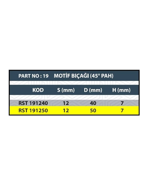 D:50 MOTİF BIÇAĞI 135° - 3