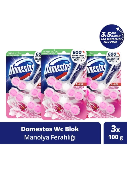 Domestos Tuvalet Bloğu Manolya Buketi 100 Gr x 3 Adet