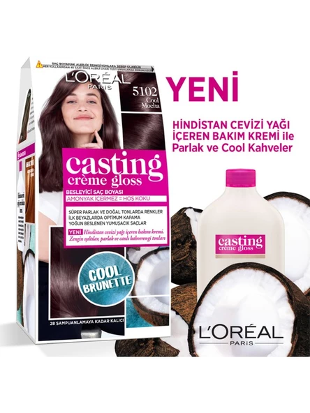 Loreal Paris Casting Creme Gloss Saç Boyası 5102 Cool Mocha - 2
