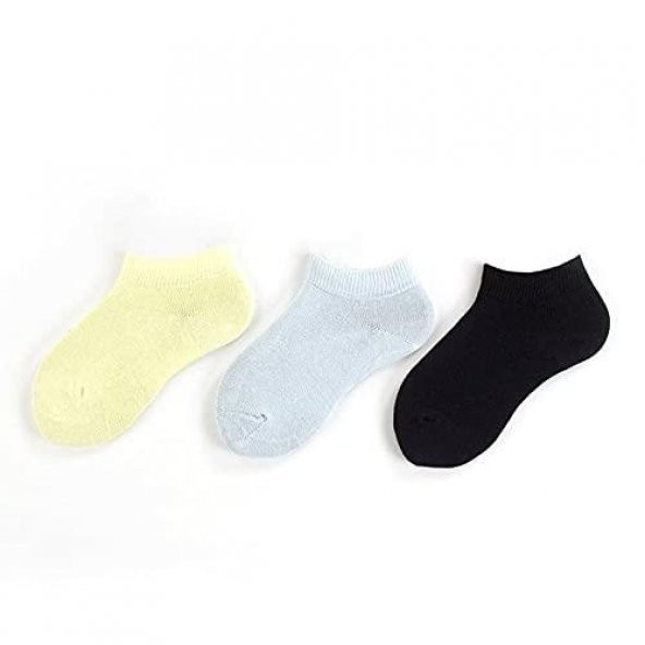 Basic Karışık Renkli Patik Çorap 3'lü