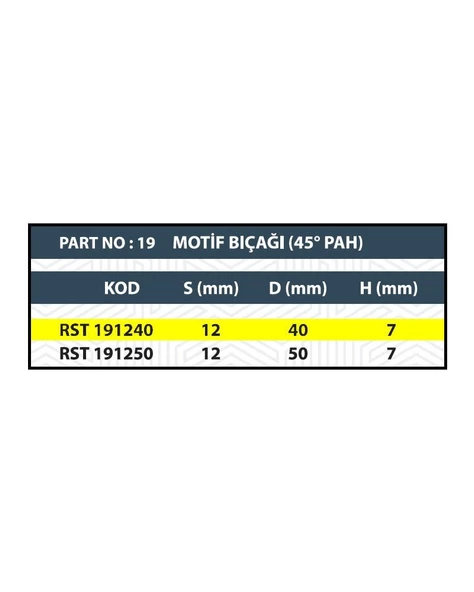 D:40 MOTİF BIÇAĞI 130° - 3
