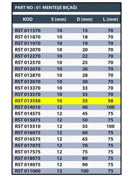 RESİSTE 35x58MM MENTEŞE BIÇAĞI - 3
