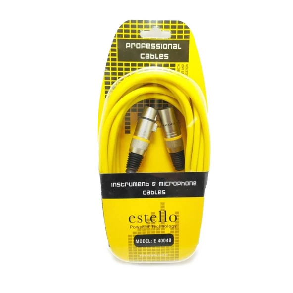 Estello E4004B 6 Metre XLR Erkek-Dişi Mikrofon Kablosu - 5