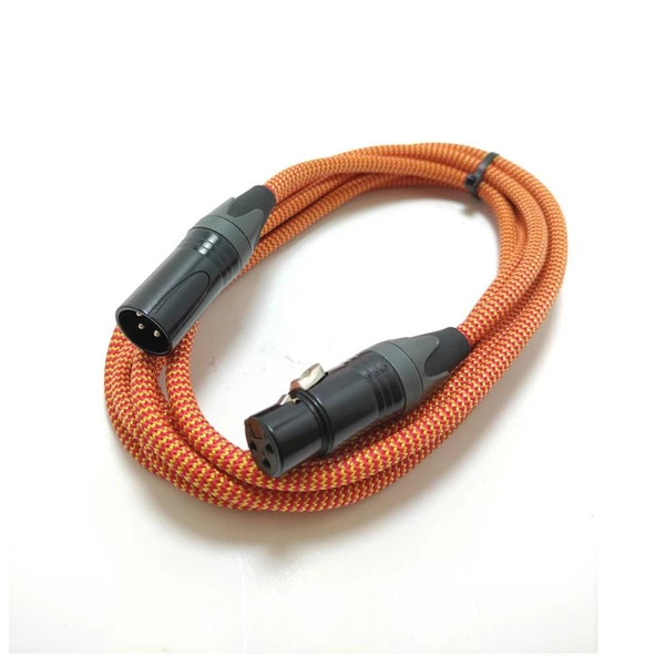 Estello E2002C XLR Erkek+XLR Dişi PVC örgü Mikrofon Ara kablo 6m - 3
