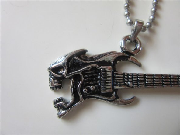Rigel Store Kurukafa Motifli Gitar Kolyesi - 6