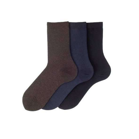 Karışık Renkli Soket Çorap 3lü