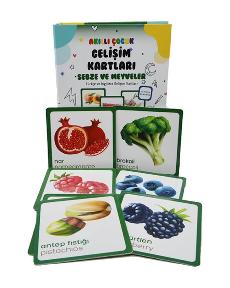 Akıllı Çocuk Gelişim Kartları Sebze ve Meyveler Bubu - 2