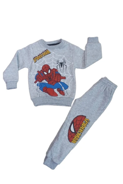 Erkek Çocuk Spiderman Baskılı 5/8 Yaş Eşofman Takımı