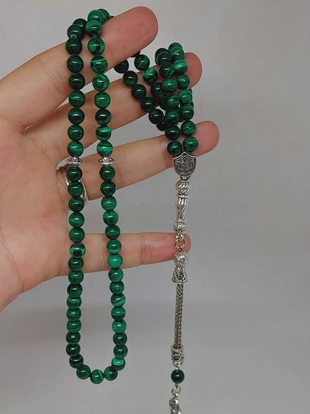 Malakit Taşı 99luk Tesbih 6mm (4965) - Resim 5