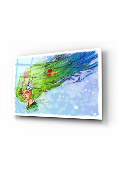 Kadın Silüeti Dekoratif ve Modern Cam Tablo ürün görseli