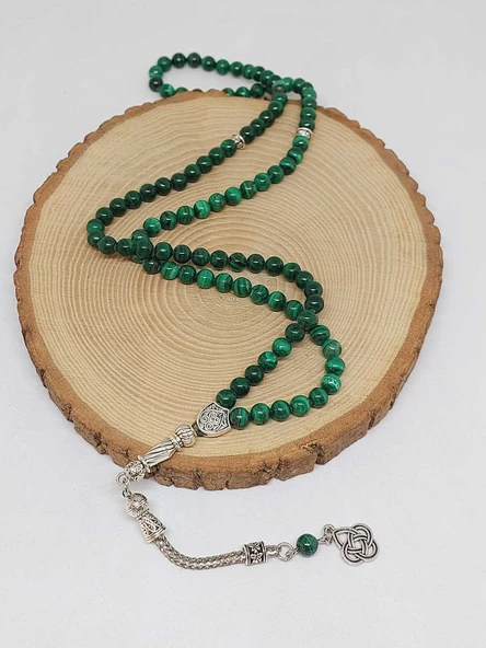 Malakit Taşı 99luk Tesbih 6mm (4965) - Resim 4