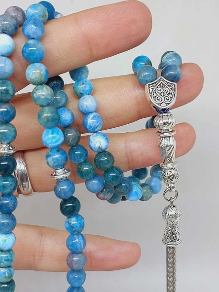 Apatit Taşı 99luk Tesbih 6mm (3208) - Resim 2