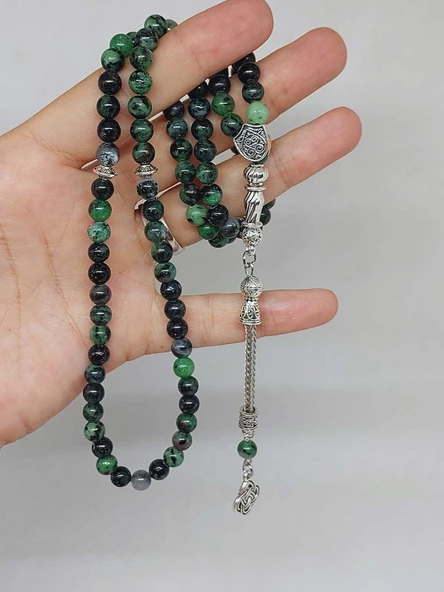 Anyolit (Rubizoit – Rubyzoisit) Taşı 99luk Tesbih 6mm (22450) - Resim 5