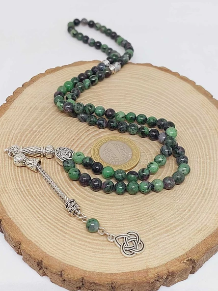 Anyolit (Rubizoit – Rubyzoisit) Taşı 99luk Tesbih 6mm (22450) - Resim 6