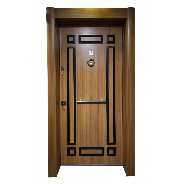 TEZ-2468 Eskitme Kabartmalı Model Daire Giriş Kapısı, Çelik Kapı, Villa Kapısı