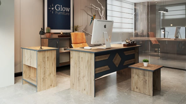 Dove Ofis Masa Takımı Atlantik Çam-Antrasit - 2