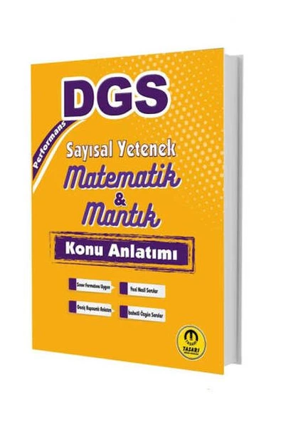 Tasarı Yayınları 2025 DGS Performans Sayısal Yetenek Matematik Mantık Konu Anlatımı