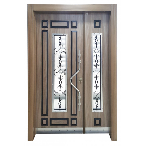TEZ-0143 Eskitme Kasalı Kabartmalı Model Apartman Giriş Kapısı, Dış Mekan Kapısı - 1