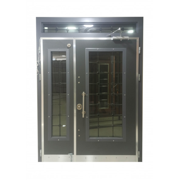 TEZ-0159 Antrasit Renk Statik Kasalı Düz Model Apartman Giriş Kapısı, Dış Mekan Kapısı, Villa Kapısı - 2