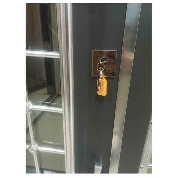 TEZ-0159 Antrasit Renk Statik Kasalı Düz Model Apartman Giriş Kapısı, Dış Mekan Kapısı, Villa Kapısı - 3
