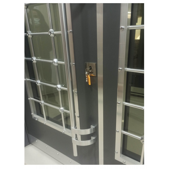 TEZ-0159 Antrasit Renk Statik Kasalı Düz Model Apartman Giriş Kapısı, Dış Mekan Kapısı, Villa Kapısı - 4