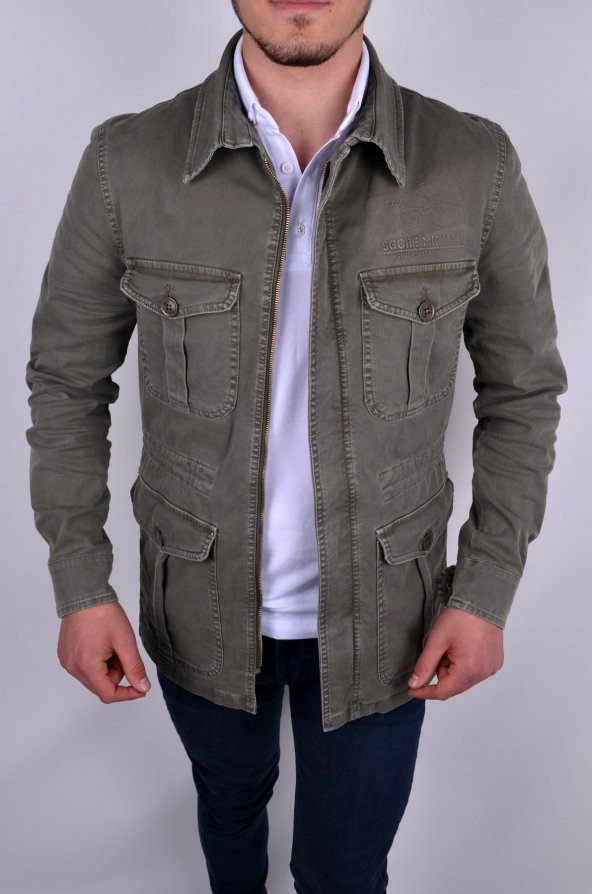 SAFARİ MODEL ASTARSIZ GABARDİN KUMAŞ BAHARLIK CEKET - 4