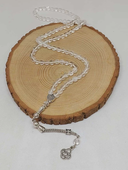 Kristal Kuvars Taşı 99luk Tesbih 6mm (4734) - Resim 4