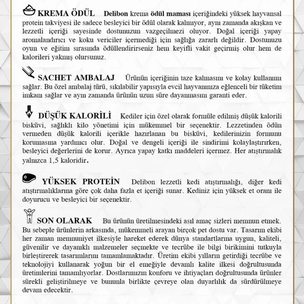 Kedi Ödül Maması - Creamy - Somonlu - 15 gr 5'li - Delibon - 3