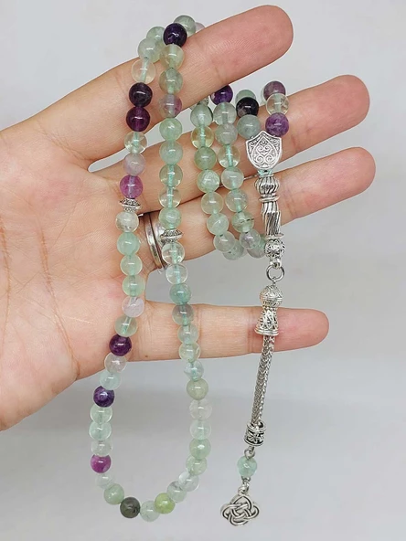 Florit Taşı 99luk Tesbih 6mm (1267) - Resim 5