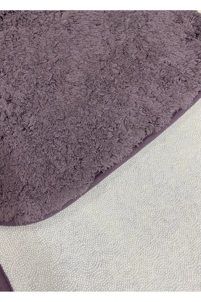 Madame Coco Sheep Banyo Paspası - Koyu Mürdüm - 50x80+45x50 Cm - 4