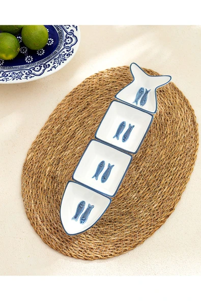 Madame Coco Marine 4 Parça Sunum Tabağı ürün görseli 1