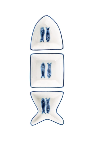 Madame Coco Marine 3 Parça Sunum Tabağı - Resim 3