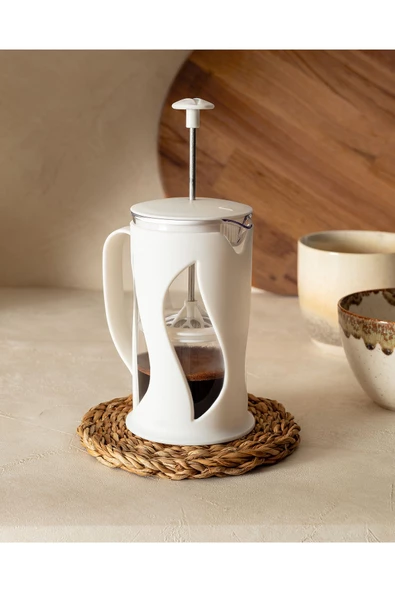 Madame Coco Beyaz Berthe French Press 500 ml 500 cc Plastik