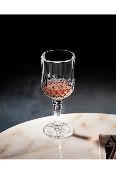 Madame Coco Audrey 4-lü Uzun Boy Şarap Kadehi Seti - Resim 2