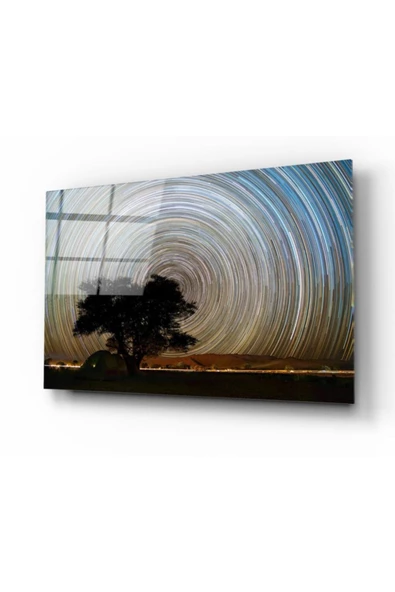 Ağaç Ve Girdap Dekoratif ve Modern Cam Tablo ürün görseli