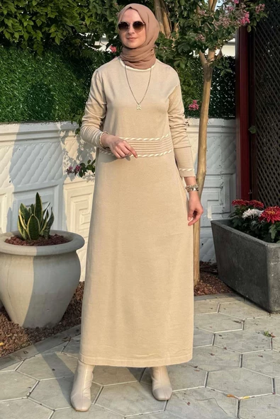 Samanyolu Taş Triko Elbise - 3