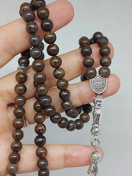 Bronzit Taşı 99luk Tesbih 6mm (3930) - Resim 2