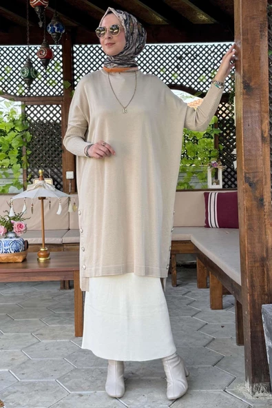 Sevda Triko Tunik Taş - 6